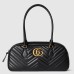 Gucci GG Marmont Medium Top-handle Bag in Black Chevron Leather