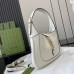Gucci Jackie 1961 Small Shoulder Bag in White Grained Calfskin