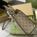 Gucci Small Tote Bag in Taupe Leather with GG Shadow