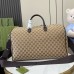 Gucci Medium GG Duffle Bag in Beige Original GG Canvas