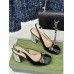 Gucci Horsebit Pumps 95mm with Crystals in Black Patent Leather