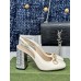 Gucci Horsebit Pumps 95mm with Crystals in White Patent Leather