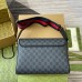 Gucci Mens Messenger Bag in Black GG Supreme Canvas