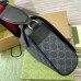 Gucci Mens Messenger Bag in Black GG Supreme Canvas