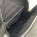 Gucci Mens Backpack in Black Leather with GG Supreme Canvas