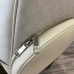 Gucci Mens Backpack in White Leather with GG Supreme Canvas