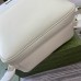 Gucci Mens Backpack in White Leather with GG Supreme Canvas