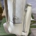 Gucci Mens Backpack in White Leather with GG Supreme Canvas