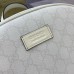Gucci Mens Backpack in White Leather with GG Supreme Canvas