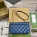 Gucci GG Marmont Small Shoulder Bag in Blue GG Denim