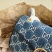 Gucci GG Marmont Small Shoulder Bag in Denim with Crystals GG