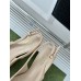 Gucci Horsebit Slingback Pumps 75mm in Beige Patent Calfskin