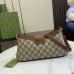 Gucci Padlock Small Shoulder Bag in GG Canvas with Brown Leather