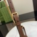 Gucci Padlock Small Shoulder Bag in GG Canvas with Brown Leather