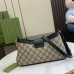 Gucci Padlock Small Shoulder Bag in GG Canvas with Black Leather