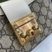 Gucci Padlock Small Shoulder Bag in GG Canvas with White Leather