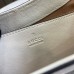 Gucci Padlock Small Shoulder Bag in GG Canvas with White Leather