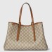 Gucci GG Emblem Medium Tote Bag in Beige GG Canvas