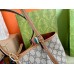 Gucci GG Emblem Small Tote Bag in Beige GG Canvas