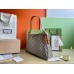 Gucci GG Emblem Medium Shoulder Bag in Beige GG Canvas