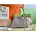 Gucci GG Emblem Medium Shoulder Bag in Beige GG Canvas