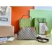 Gucci GG Emblem Small Shoulder Bag in Beige GG Canvas