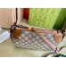 Gucci GG Emblem Small Shoulder Bag in Beige GG Canvas