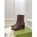 Gucci Horsebit Ankle Boots 75mm in Dark Brown Leather