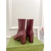 Gucci Horsebit Ankle Boots 75mm in Red Leather