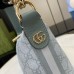 Gucci Ophidia Super Mini Shouler Bag in Dusty Blue GG Supreme Canvas