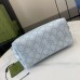 Gucci Ophidia Super Mini Shouler Bag in Dusty Blue GG Supreme Canvas