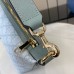 Gucci Ophidia Super Mini Shouler Bag in Dusty Blue GG Supreme Canvas