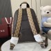 Gucci Medium Backpack with Gucci Logo in Beige Original GG Canvas