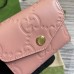 Gucci Trifold Wallet in Rose Beige GG Leather