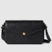 Gucci Super Mini Shoulder Bag in Black GG Leather