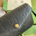 Gucci Super Mini Shoulder Bag in Black GG Leather