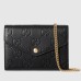 Gucci Chain Wallet in Black GG Leather