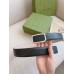 Gucci Black Signature Leather Belt 38MM with Rectangular Buckle