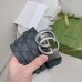 Gucci GG Marmont Reversible Belt 38MM in Grey GG Canvas