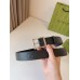 Gucci Black GG Rubber-effect Leather Belt 35MM with Square Buckle