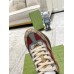 Gucci Womens Rhyton Sneakers in Beige/Brick GG Canvas