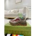 Gucci Womens Rhyton Sneakers in Beige/Brick GG Canvas