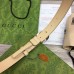 Gucci Interlocking G Belt 25MM in Beige Leather