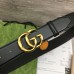 Gucci GG Marmont Wide Belt 40MM in Black Leather