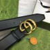 Gucci GG Marmont Wide Belt 40MM in Black Leather