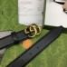 Gucci GG Marmont Belt 30MM in Black Leather