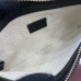 Gucci GG Emblem Super Mini Shoulder Bag in Black GG Grainy Leather