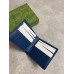 Gucci Bi-fold Wallet in Beige Supreme Canvas with Blue Interior