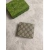 Gucci Bi-fold Wallet in Beige Supreme Canvas with Blue Interior