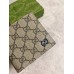 Gucci Bi-fold Wallet in Beige Supreme Canvas with Blue Interior